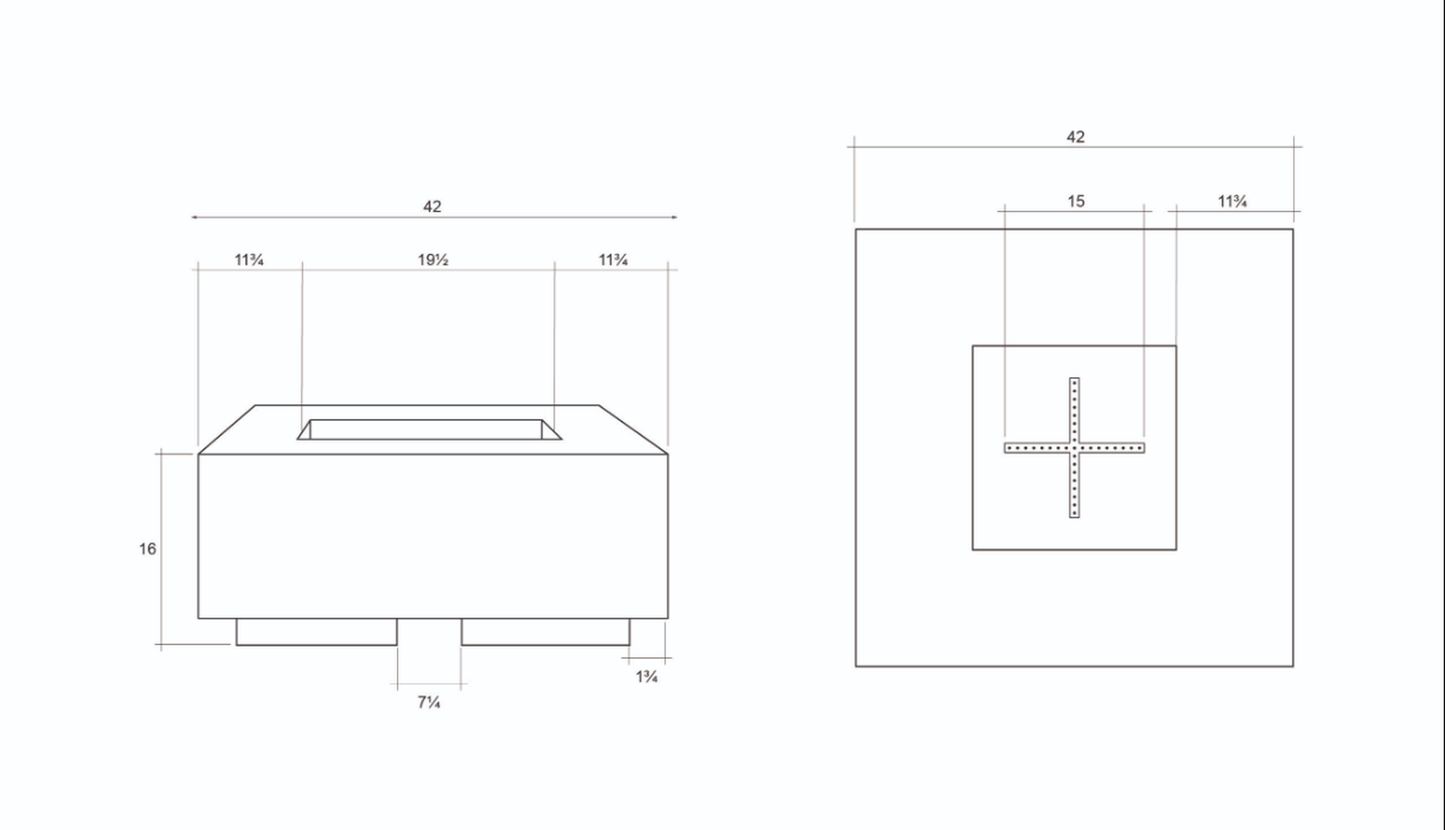 Studio 42 Concrete Fire Table
