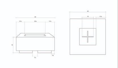 Studio 42 Concrete Fire Table