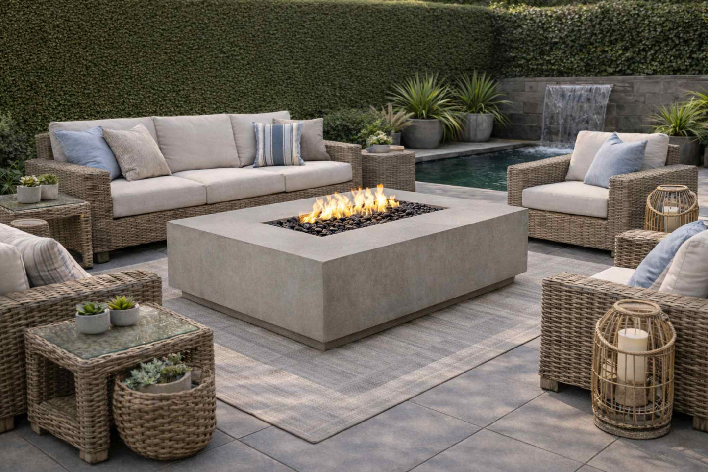 Studio 58 Concrete Fire Table (Enclosed Propane Unit)