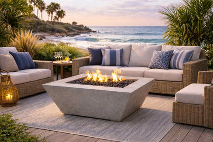 Studio Square Modern Concrete Fire Table