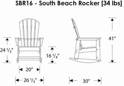 POLYWOOD South Beach Rocking Chair