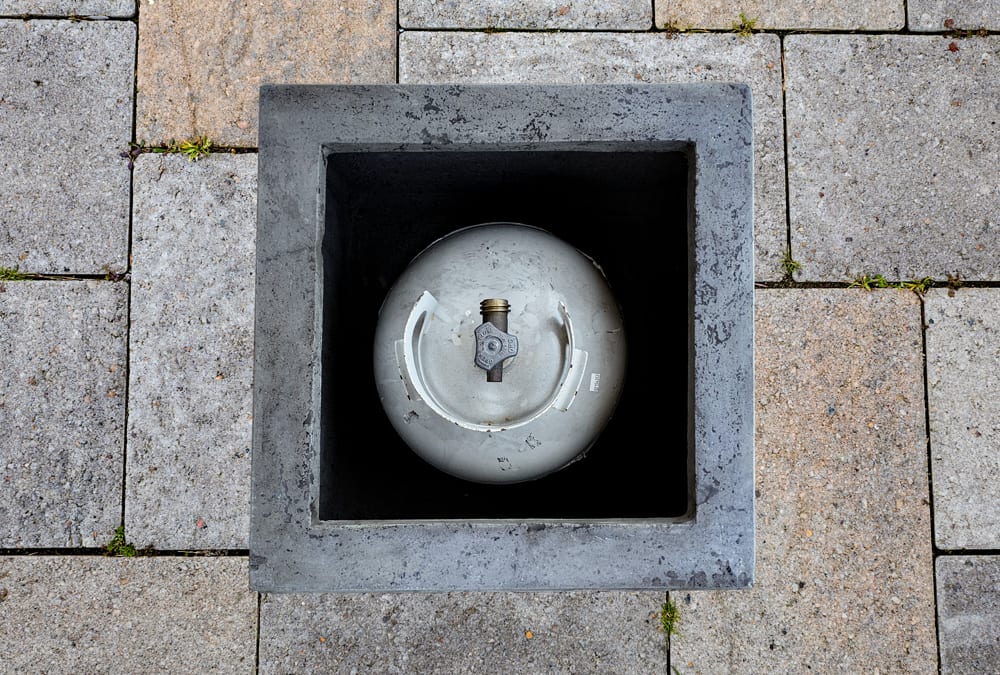 Square Concrete Propane Tank Enclosure