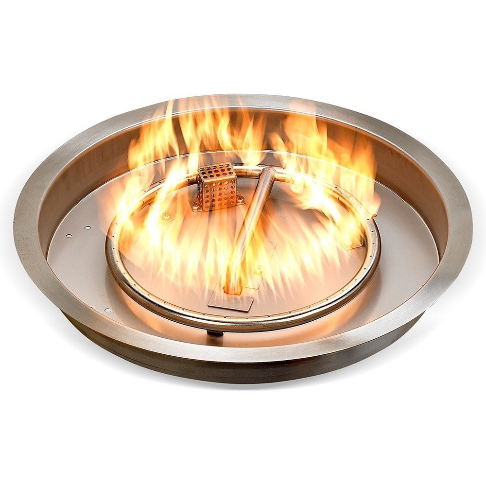 25" Round Stainless Steel Drop-in Fire Pit Pan Kit