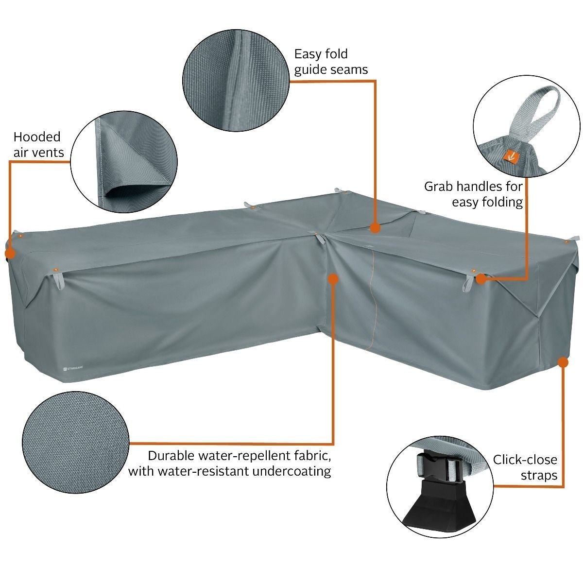 Outdoor Left Facing L-Sectional Cover