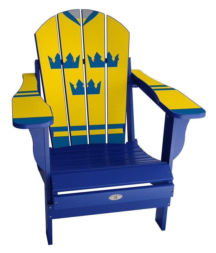 Sweden Flag Adirondack