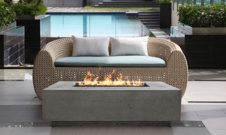 Prism Tavola 1 Concrete Fire Table