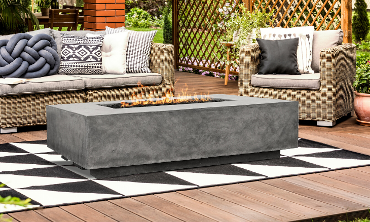 Prism Tavola 1 Concrete Fire Table