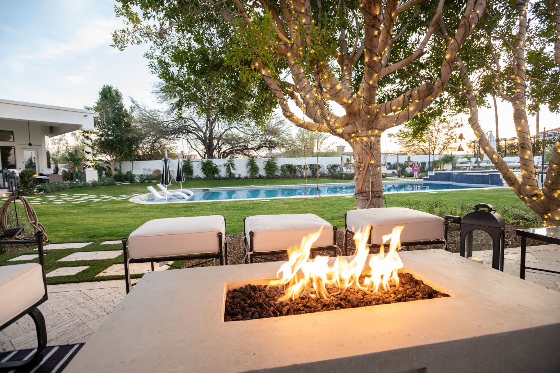 Tavola slim Natural Fire Pit