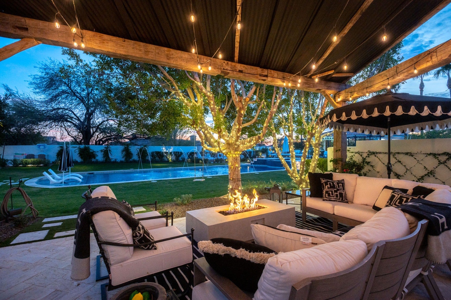 Tavola slim Natural Fire Pit 