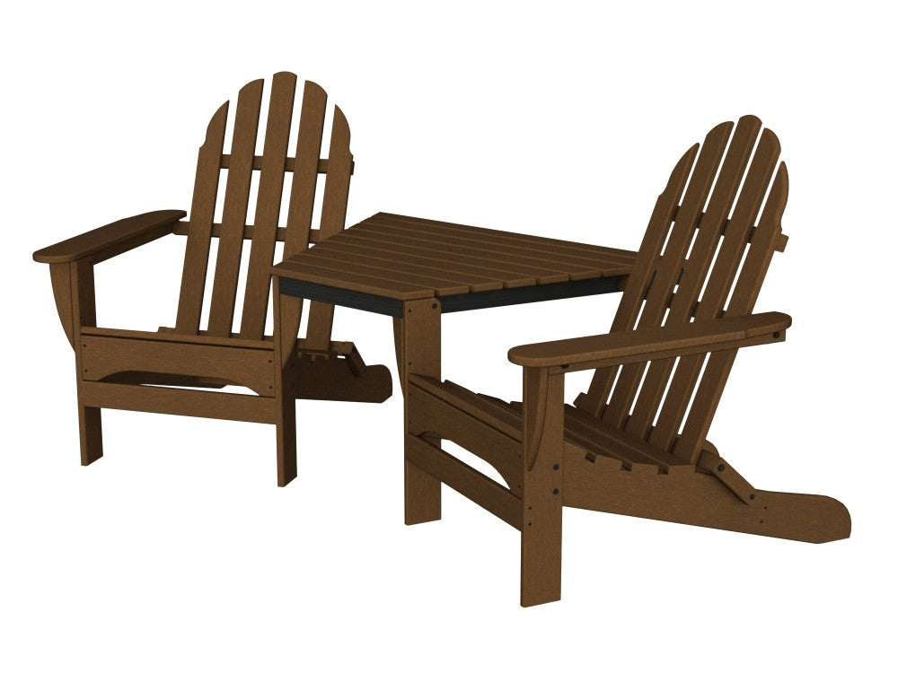Adirondack Tête-À-Tête recycled plastic Polywood outdoor furniture  mahogany