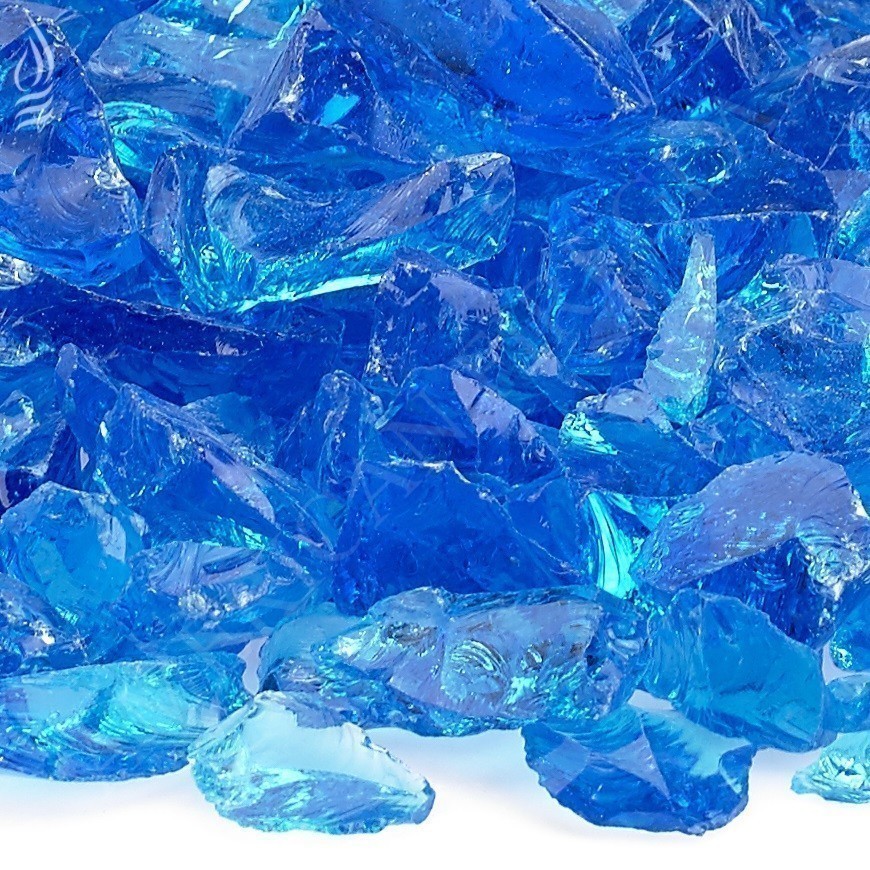 Fire Pit Fireplace Fire Glass Turquoise